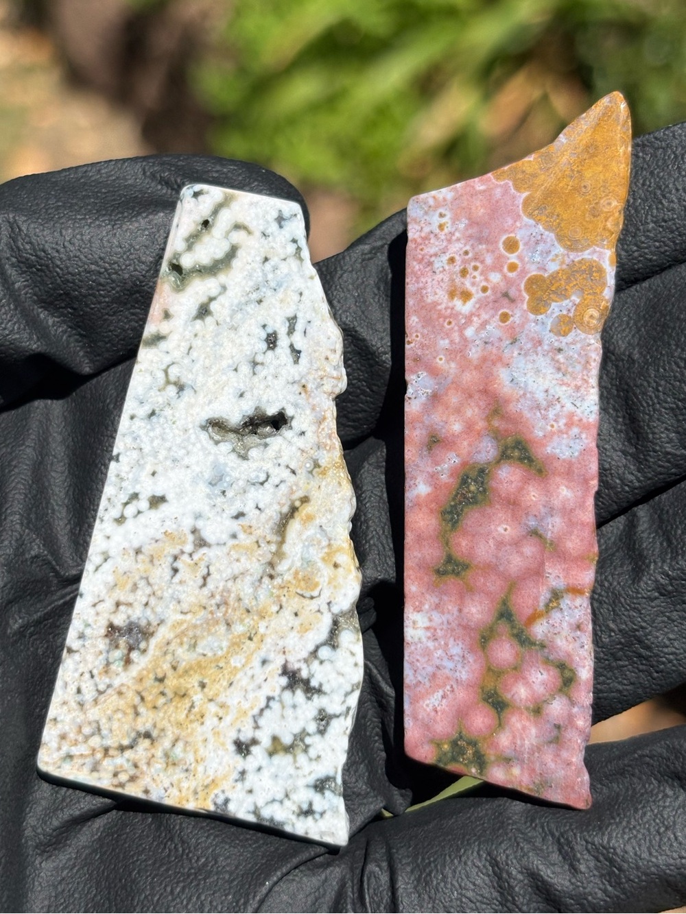 Ocean Jasper Crystal Slab Bundle - Sea Jasper Set - Polished Orbicular Jasper
